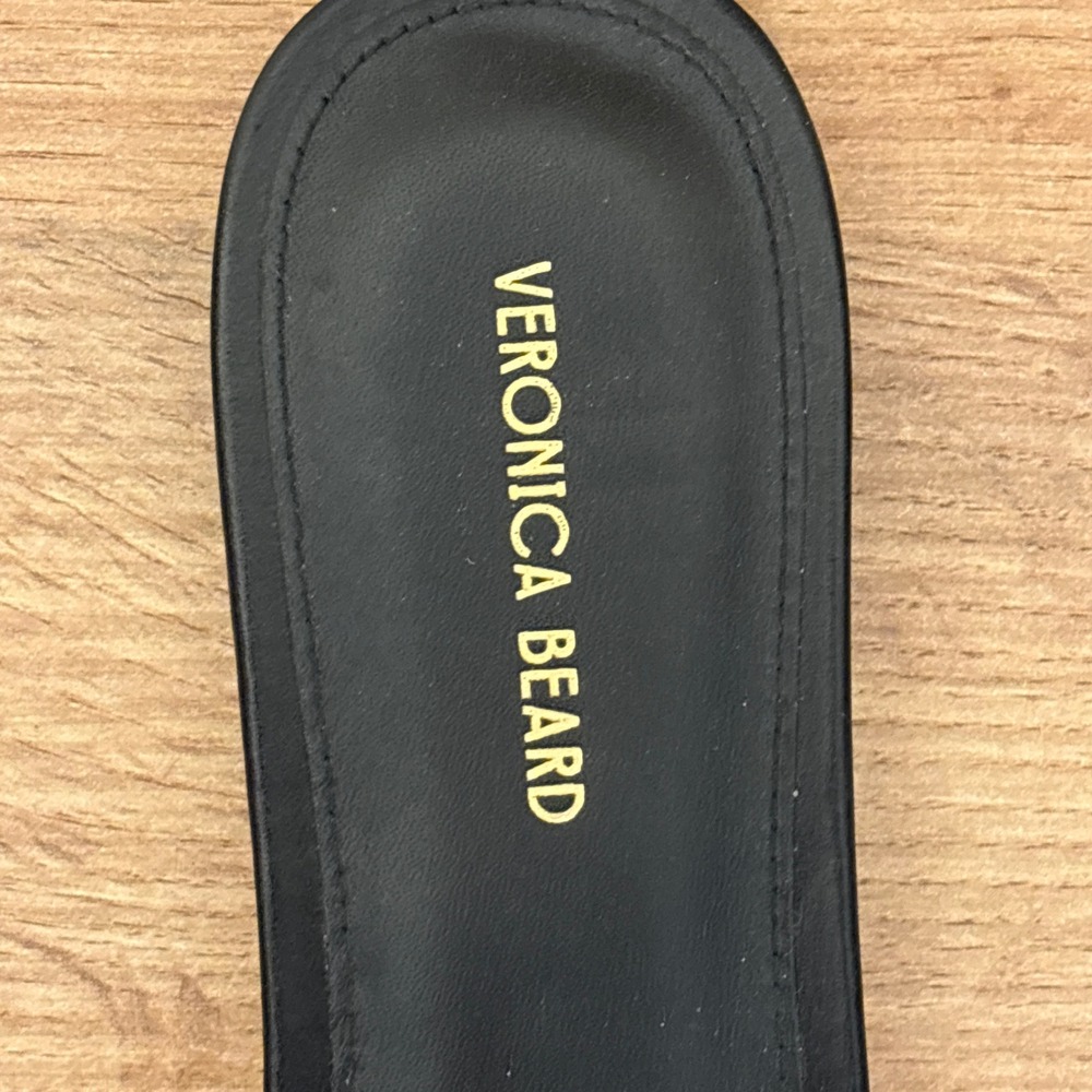 VERONICA BEARD Womens Via Slide Sandal Size 7.5 Black‎ Leather Studded Designer - Picture 8 of 12